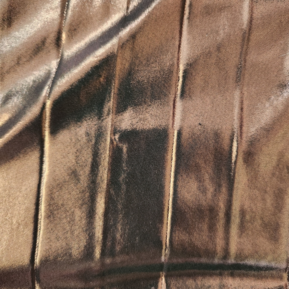 Free People En Saison Metallic Midi Skirt In Bronze Women's Size Large - Picture 5 of 10